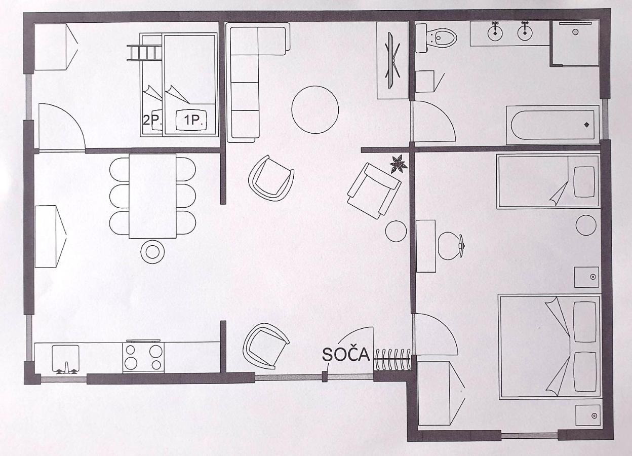 Hisa Lojz Apartman Zaga Kültér fotó